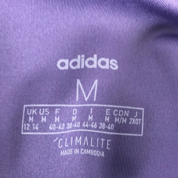 Adidas Purple Climalite Leggings - Picture 6 of 9
